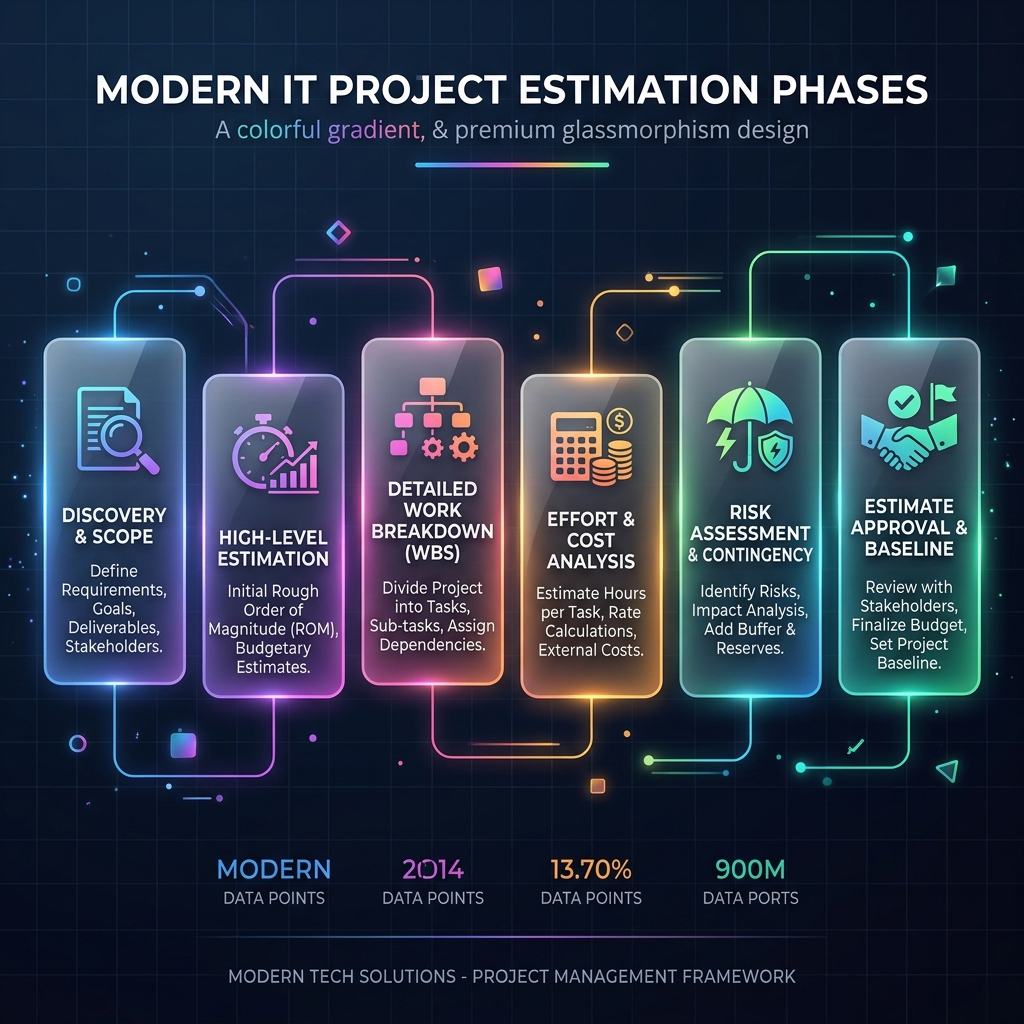 Project estimation infographic